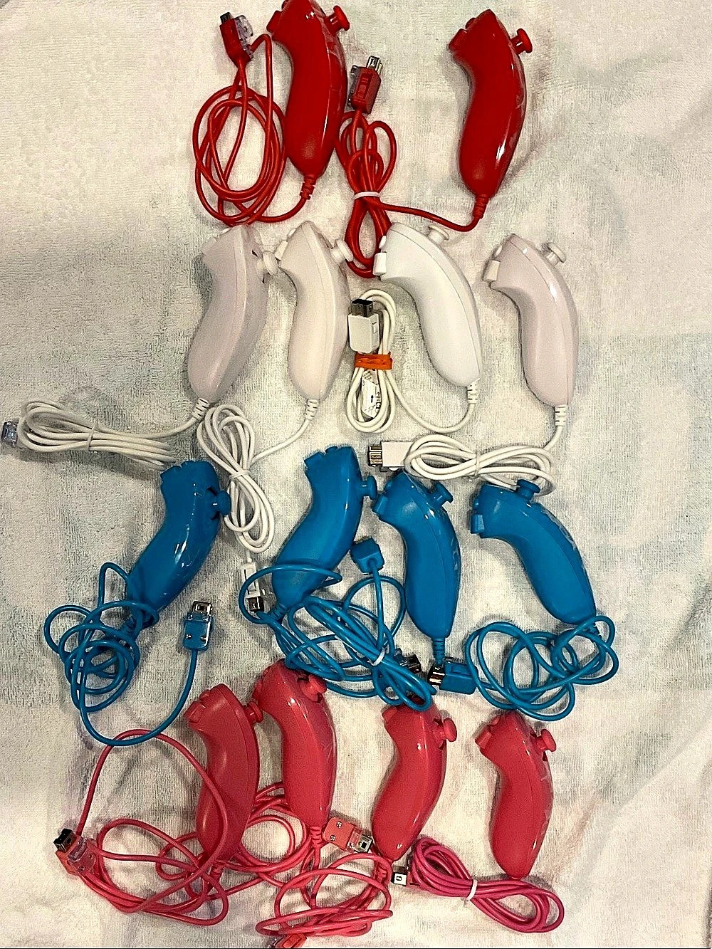 Wii Nunchuk Controller Lot Of 14 Ninchuks For Use With Nintendo Wii Console